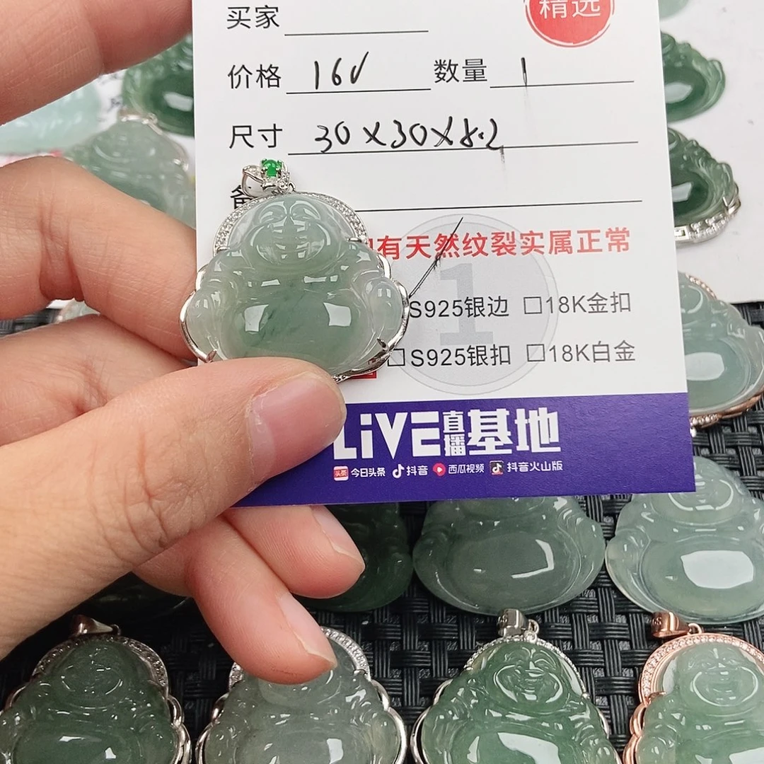 翡翠银S925镶嵌颈饰