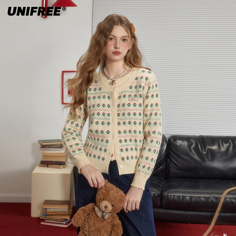 0264【金拐子专属】unifree松软针织衫圆领假两件U253N390B1B1