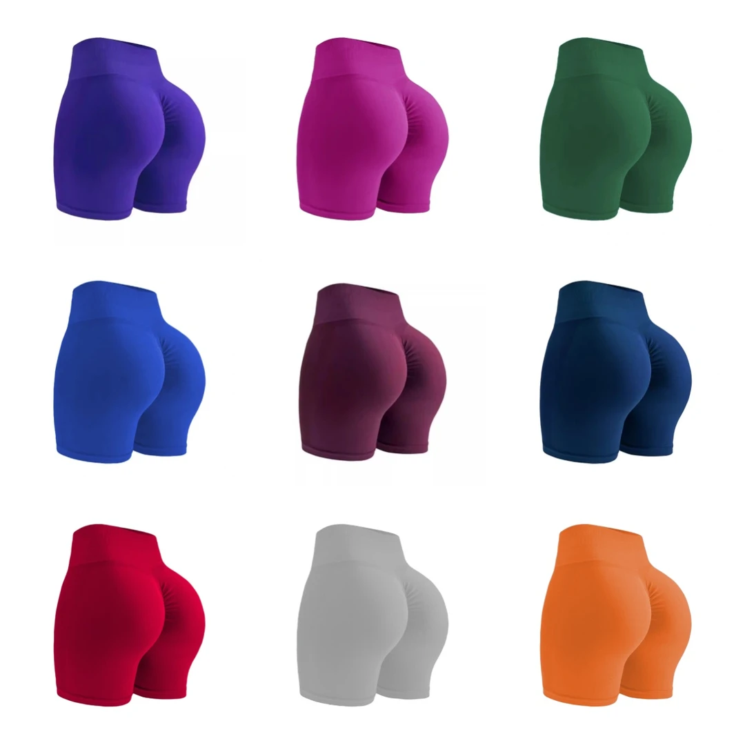 【大促福利】三分新款夏季撸铁紧身弹力跑步运动高腰收腹速干蜜桃裤