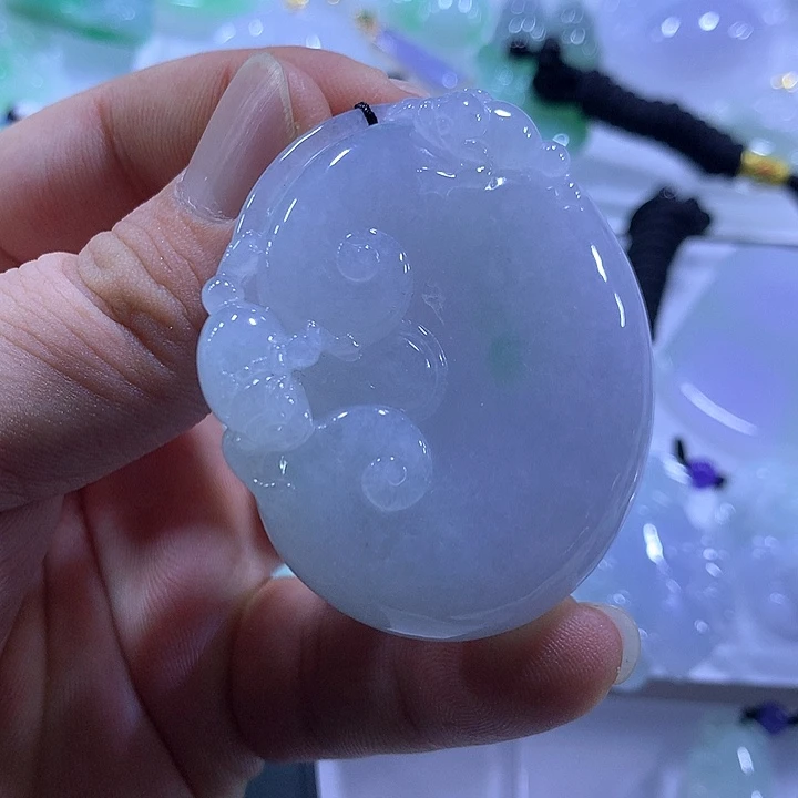 颈饰未镶嵌翡翠天然翡翠A货吊坠