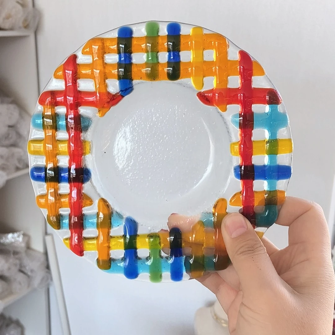 琉璃手工艺品盘子