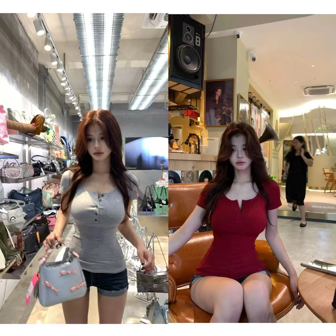 徐秋阳   身材作弊（常规版型）百搭时尚休闲显瘦显白短袖12175