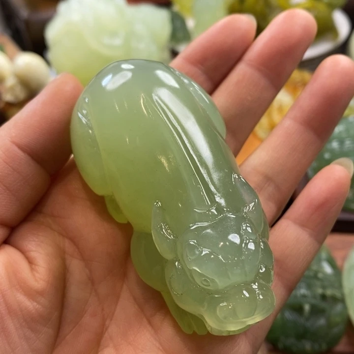 蛇纹石玉未镶嵌手把