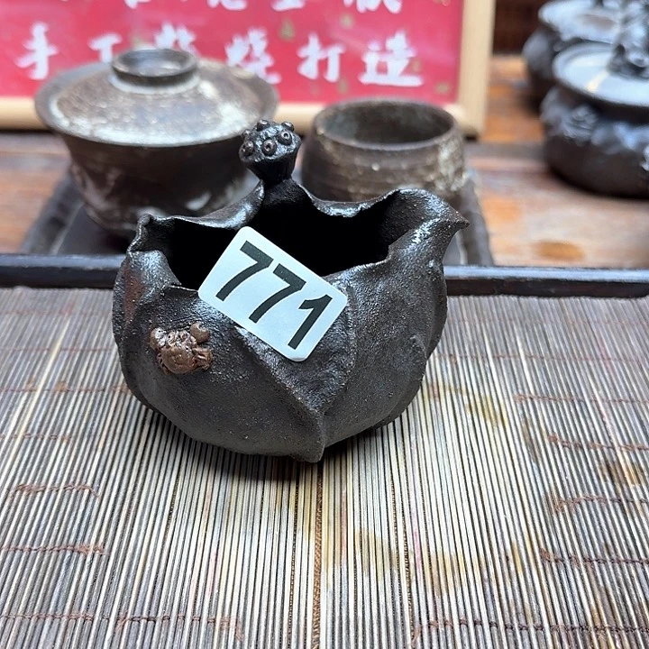 纯手工制作粗陶茶具