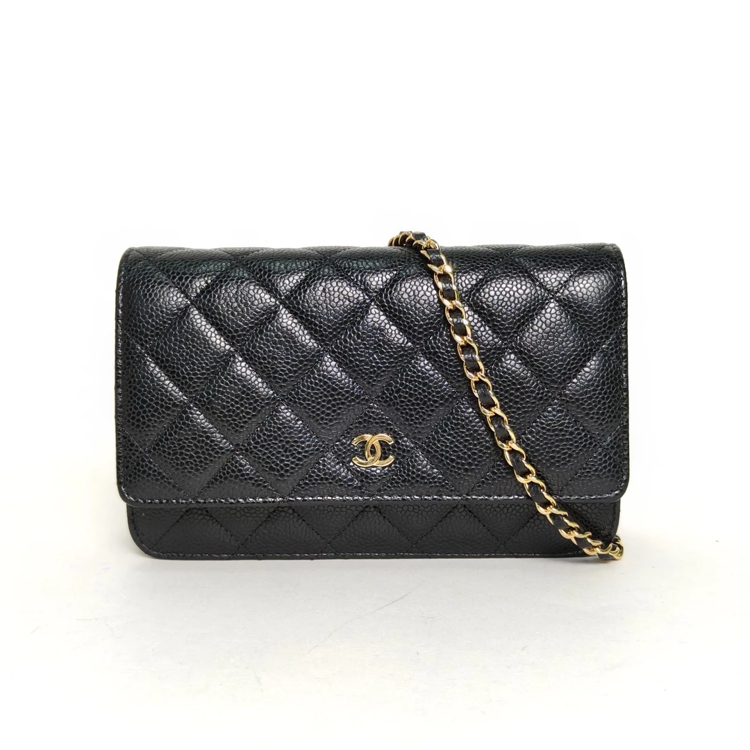 95新 Chanel/香奈儿 小花Jerry活动CF WOC 19cm 黑色 27开