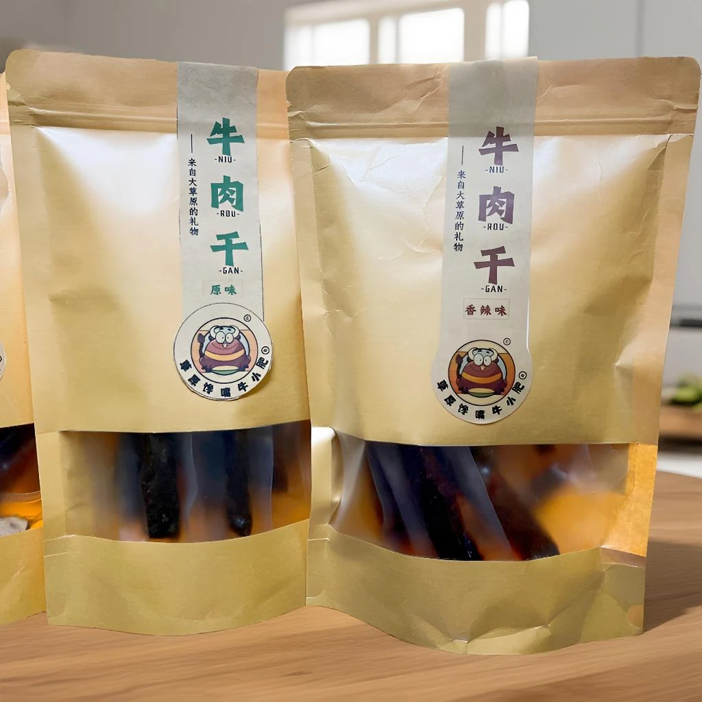 牛小肥内蒙牛肉干风干麻辣牛肉干推荐正宗牛肉干100%真牛肉250g