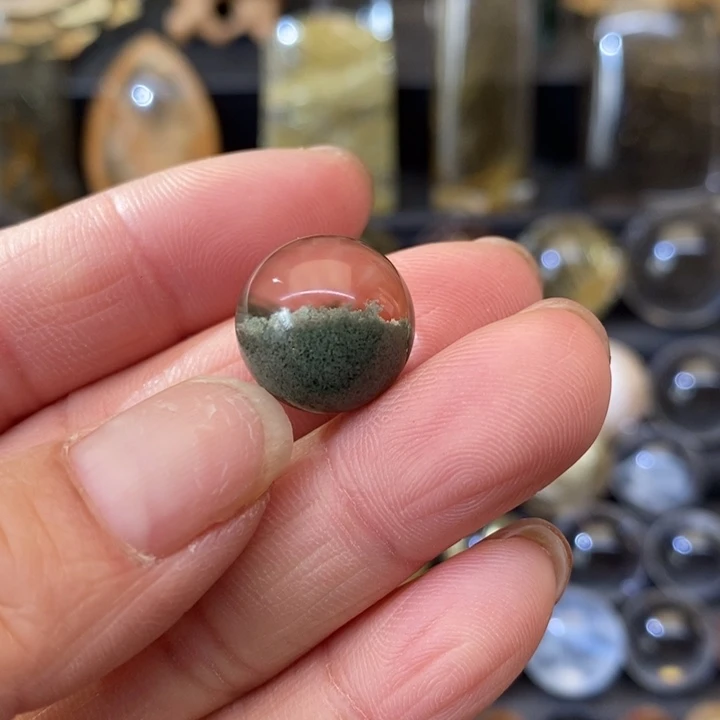 【闪购商品】水晶天然绿幽灵单珠未镶嵌抖***员