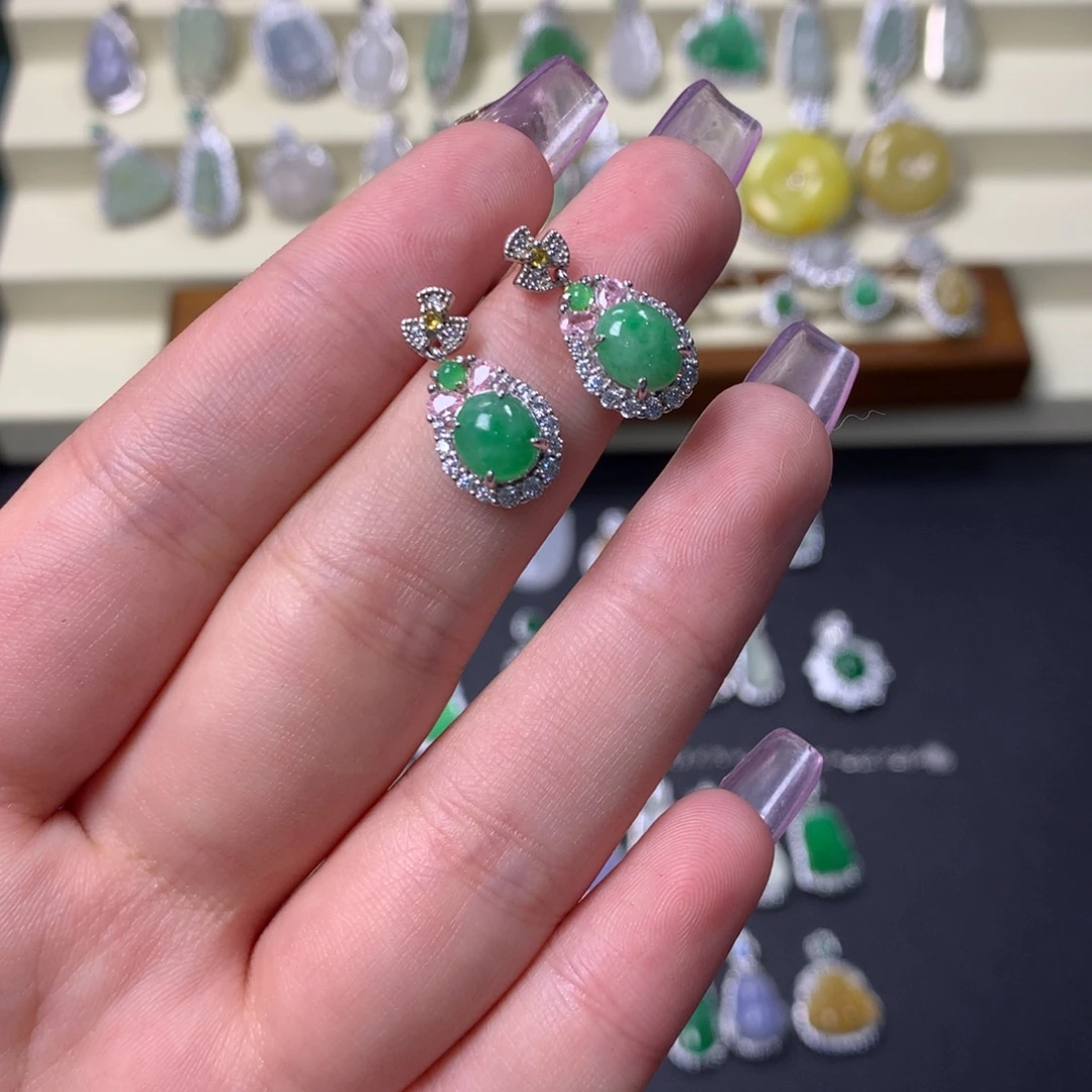 翡翠银S925镶嵌颈饰