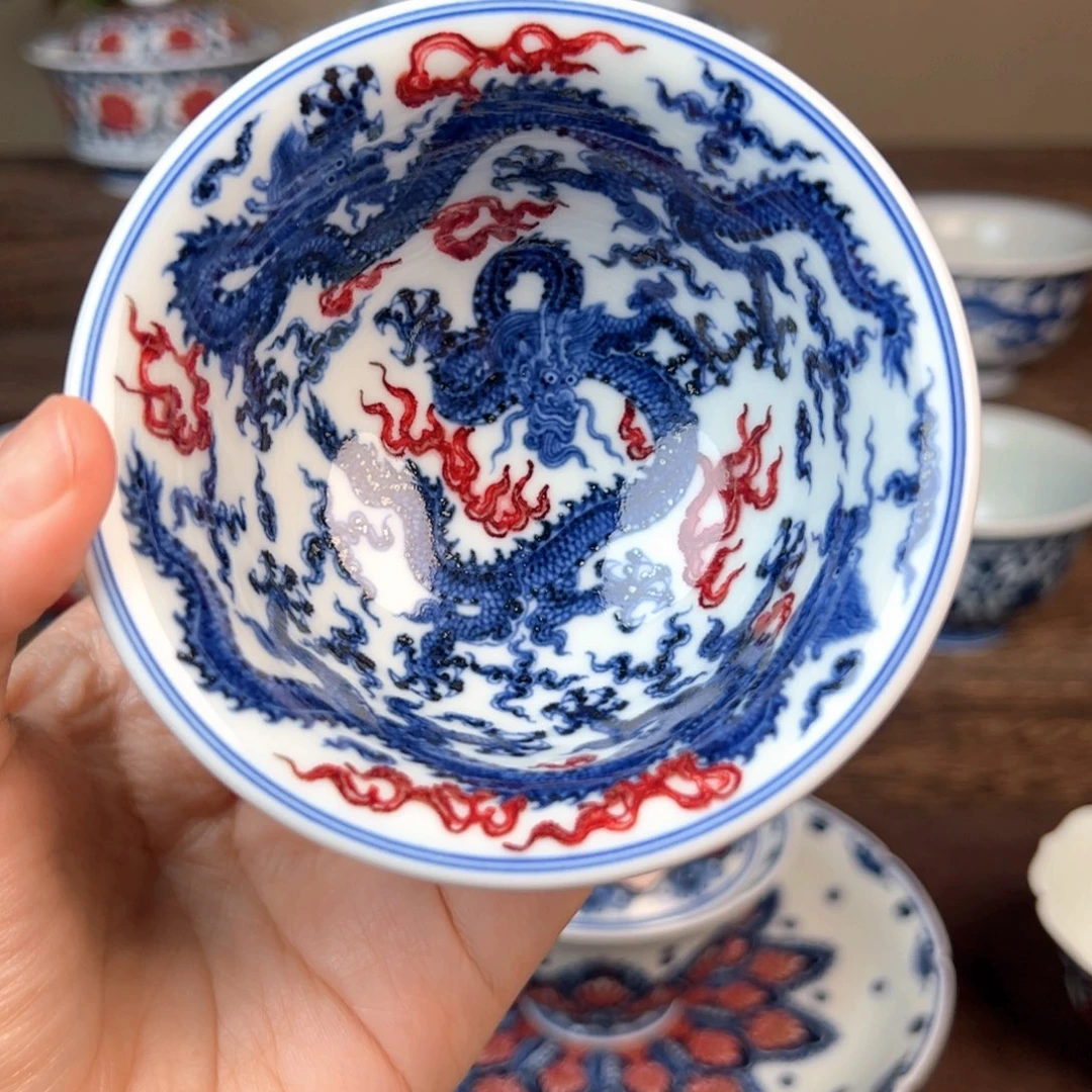 杯子1****虎永明尚玩釉里红陶瓷