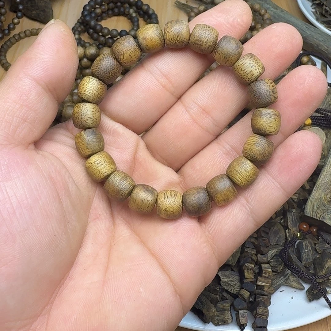 @***蜓沉香碎屑沉香单圈古珠1.0mm