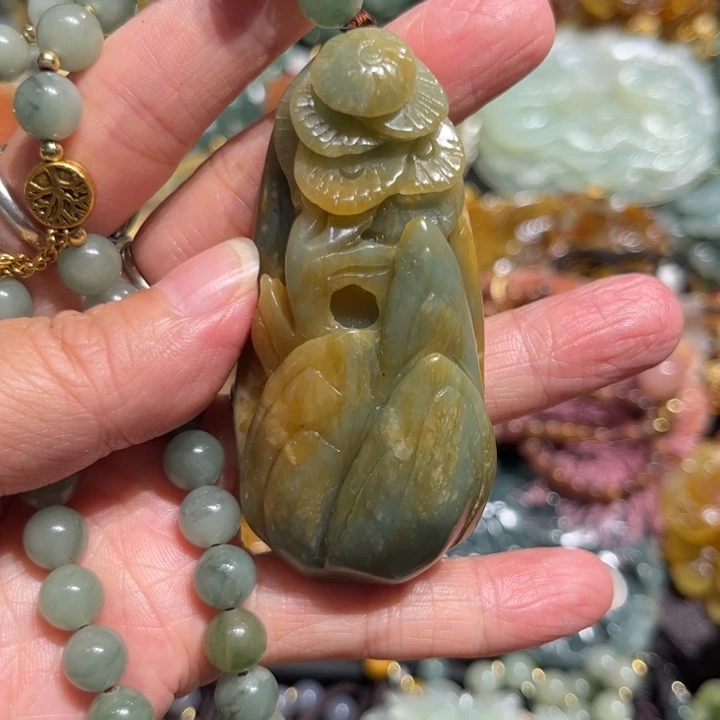 岫玉未镶嵌毛衣链