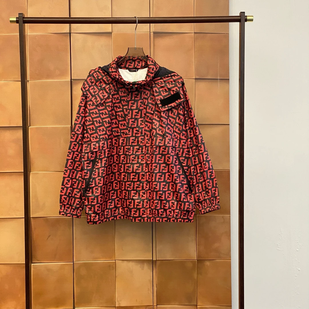 Fendi 红黑撞色双F满印夹克外套/48码/98新/29220
