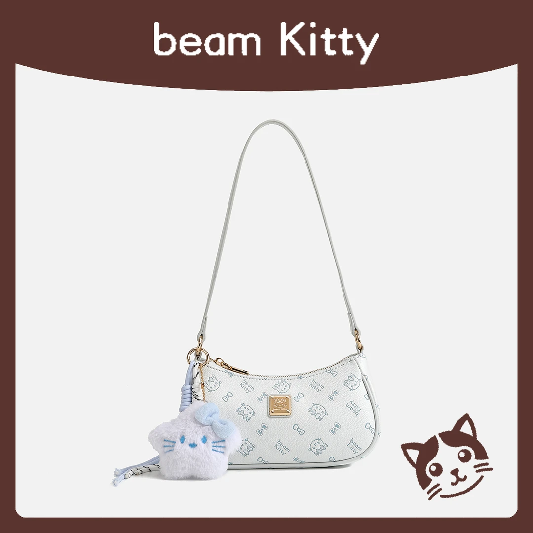 【GLi-婉瑜甄选】beam Kitty/澄澈星光淡蓝法棍包单肩斜挎包-8205-2