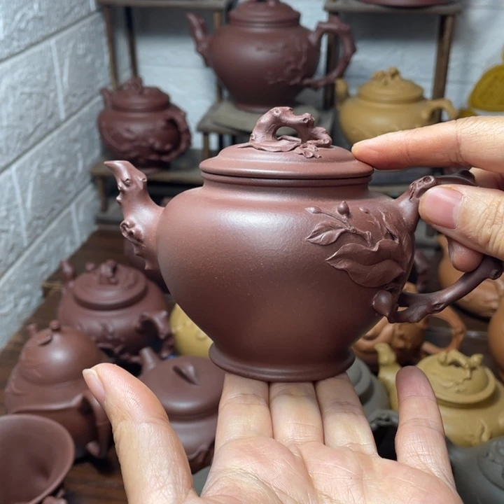 烟***年茶壶紫砂桃报春260容量