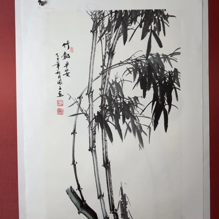 国画松精品手绘作品