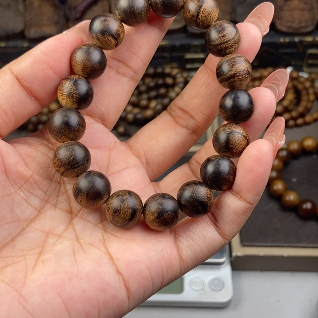 沉香手串张****食越南芽庄留疤白棋