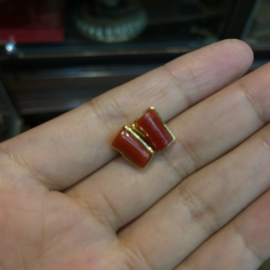 非金属硅胶耳饰 小红珊珊手工制作的耳钉