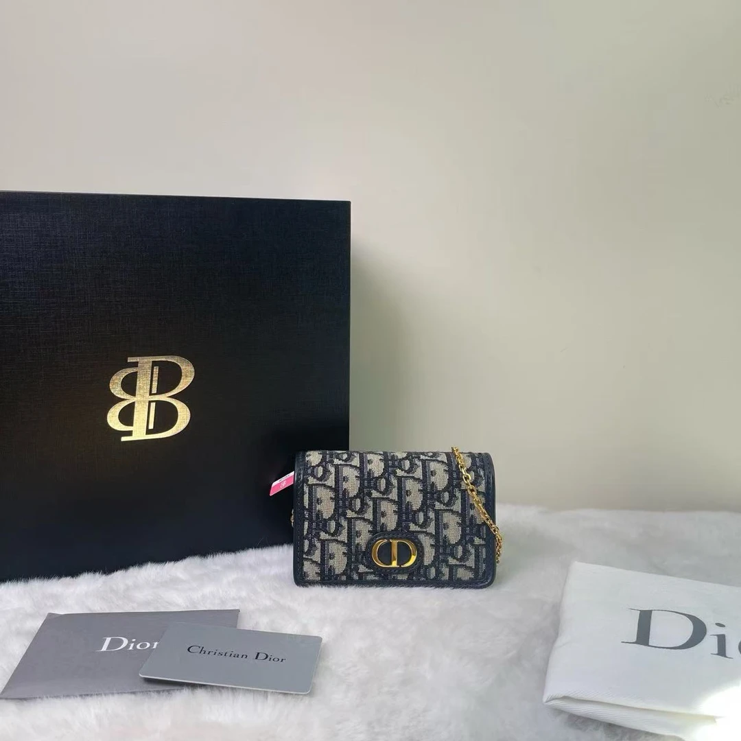 95新 DIOR/迪奥 Montaigne30 蒙田 nano 老花mini链条包/330126