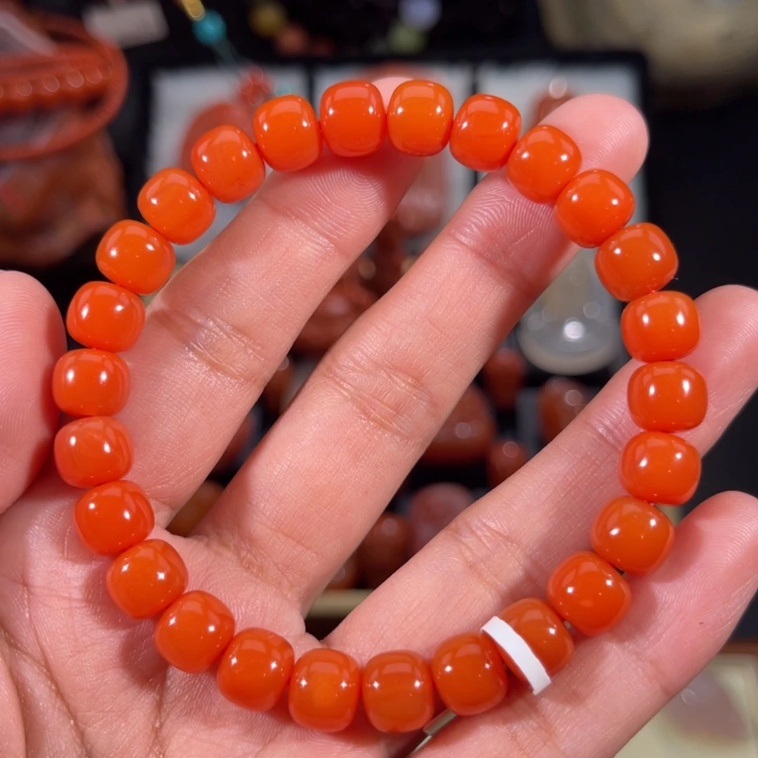 南红玛瑙未镶嵌老形手串8.7左右