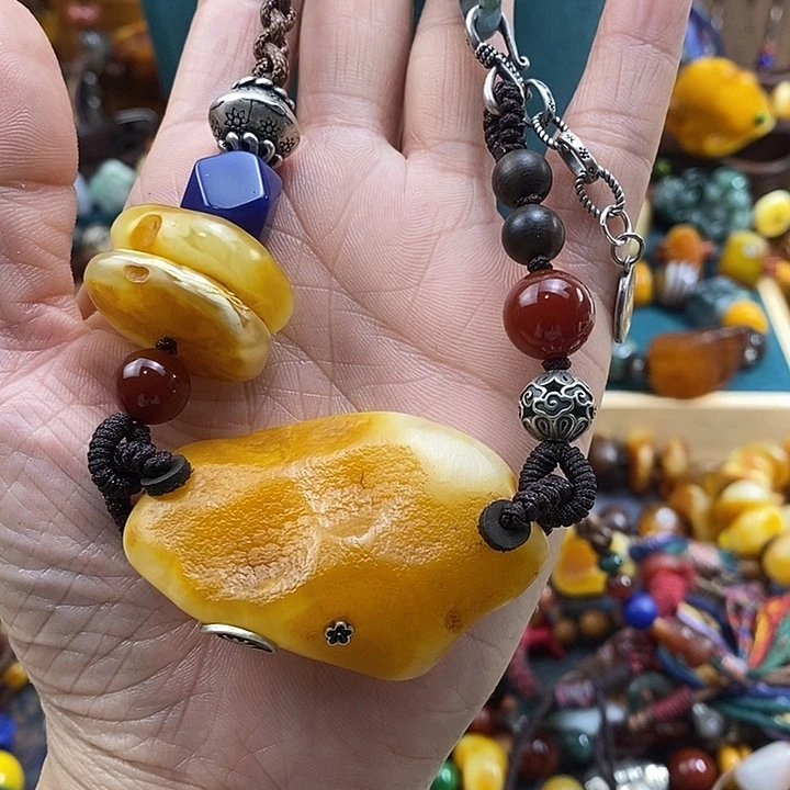 蜜蜡未镶嵌项链项链