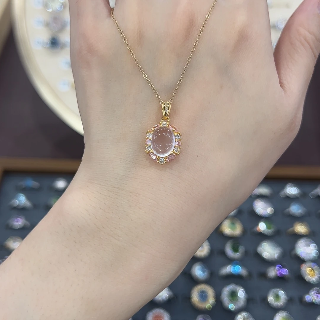 蛇纹石玉银S925镶嵌饰品