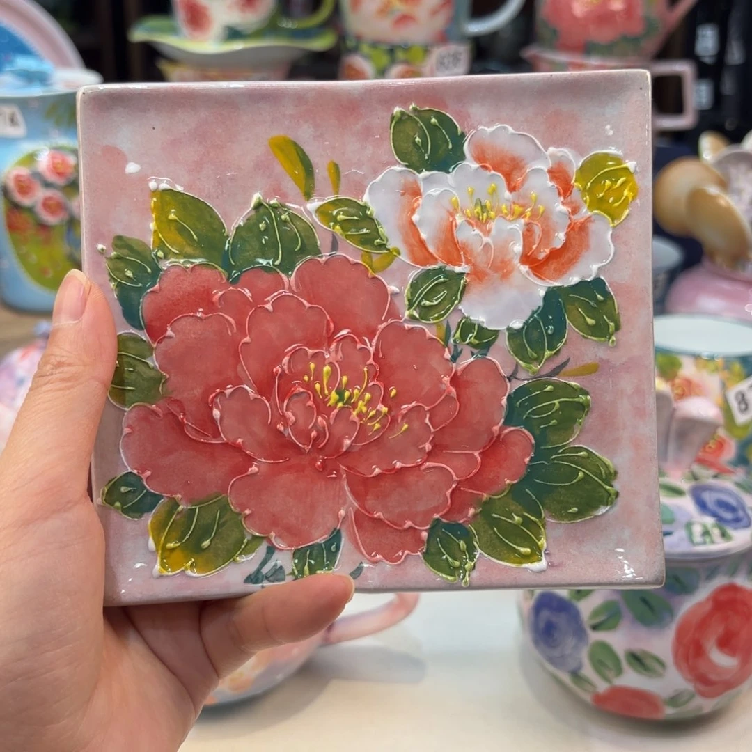 瓷片景德镇手绘高温釉下彩陶瓷茶具