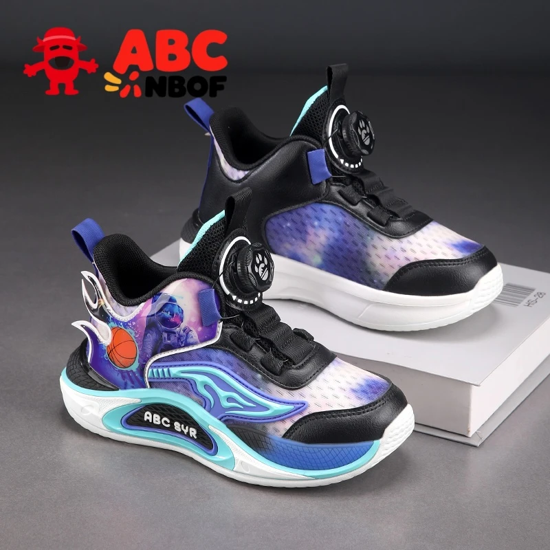 ABC NBOF儿童专业篮球鞋3-12岁春秋学生新款网运动鞋减震跑步单鞋