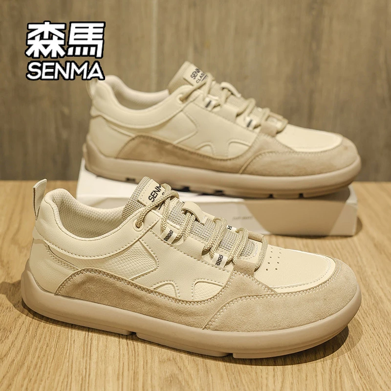 SENMA/森马男士2026冬季新款工作潮流低帮鞋复古耐磨百搭休闲板鞋