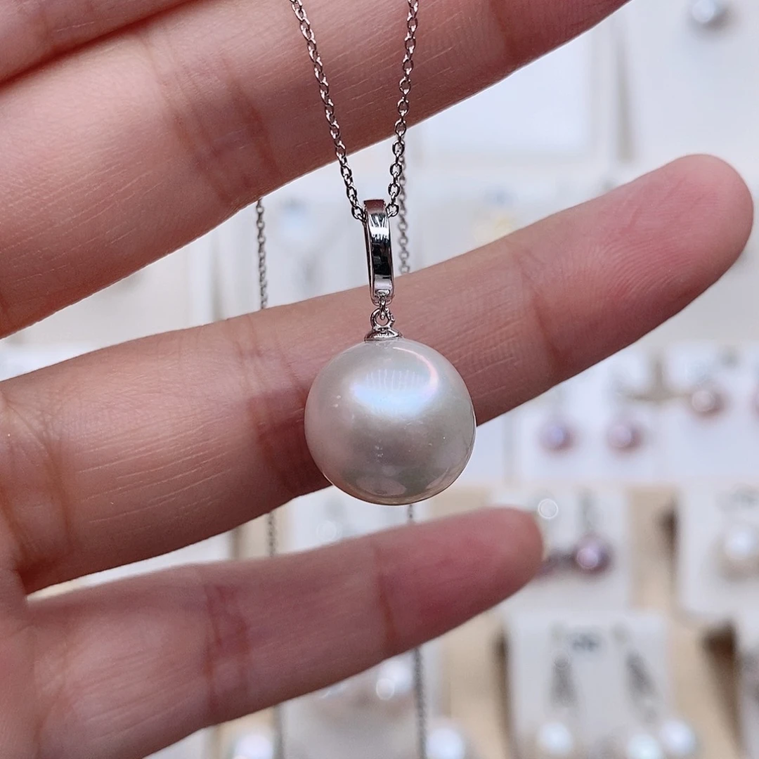 颈饰银S925镶嵌淡水珍珠