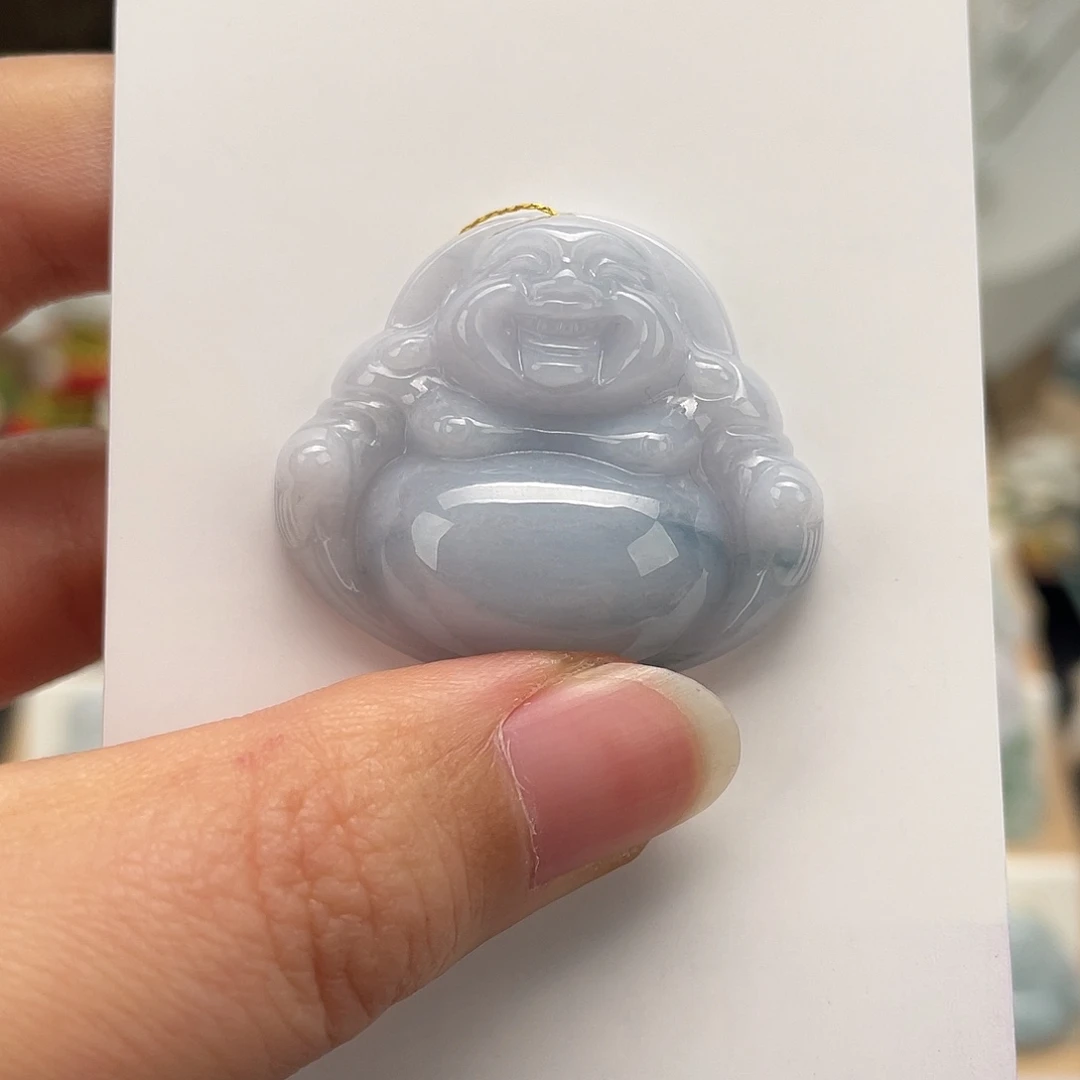 翡翠未镶嵌颈饰佛公