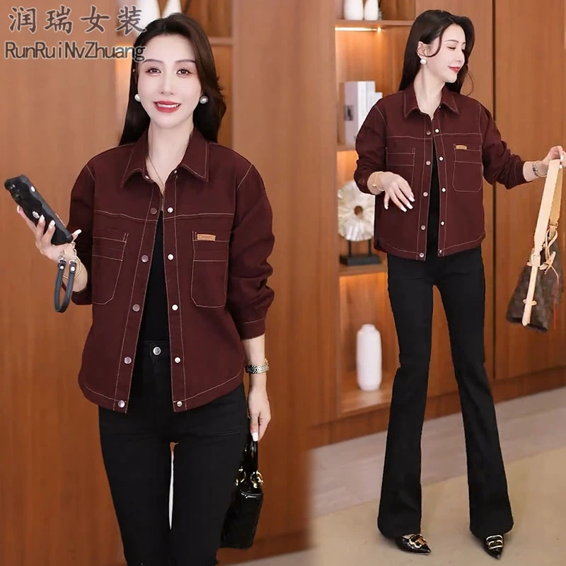 秋季短外套POLO领休闲风洋气长袖2025春秋新款短款宽松百搭夹克潮