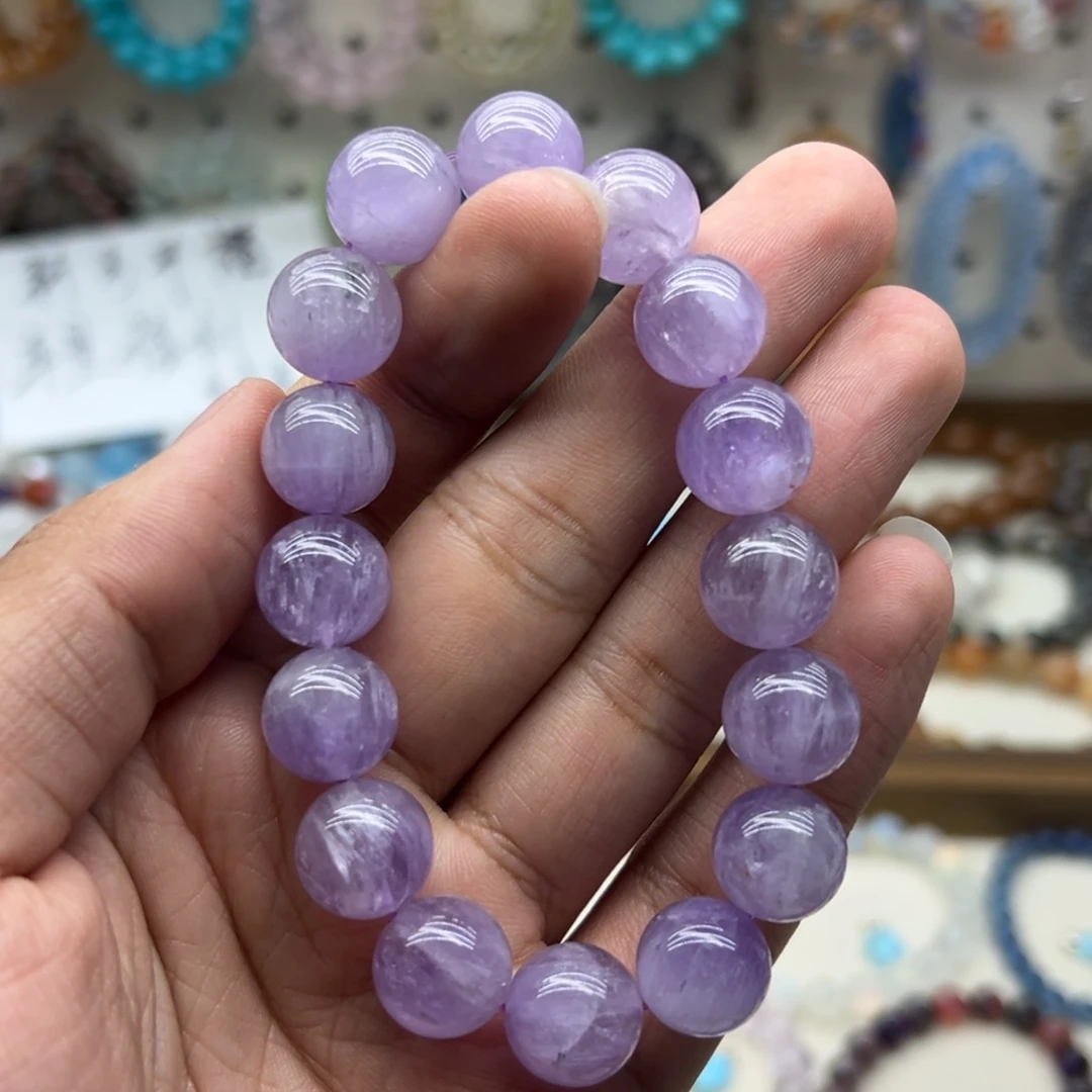 水晶手链未镶嵌13.3咪紫兔毛