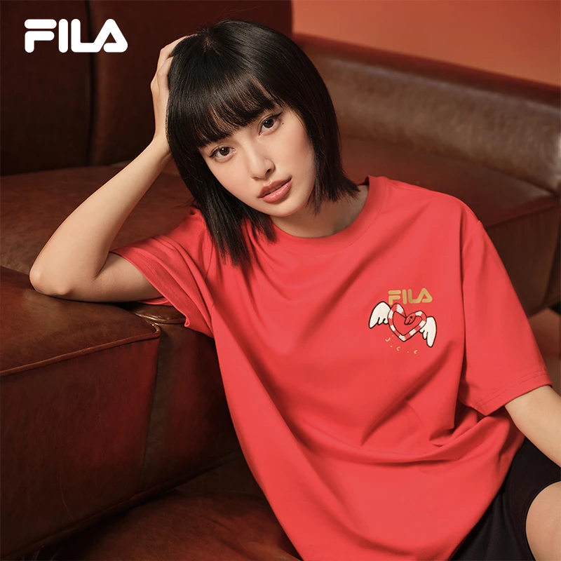 Fila/斐乐【简约运动】新款情侣多色百搭时尚针织短袖衫F11U519101F