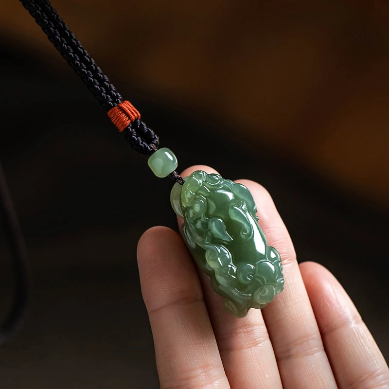 天然和田玉财源貔貅吊坠男款女项链皮丘平安高档玉石挂件坠