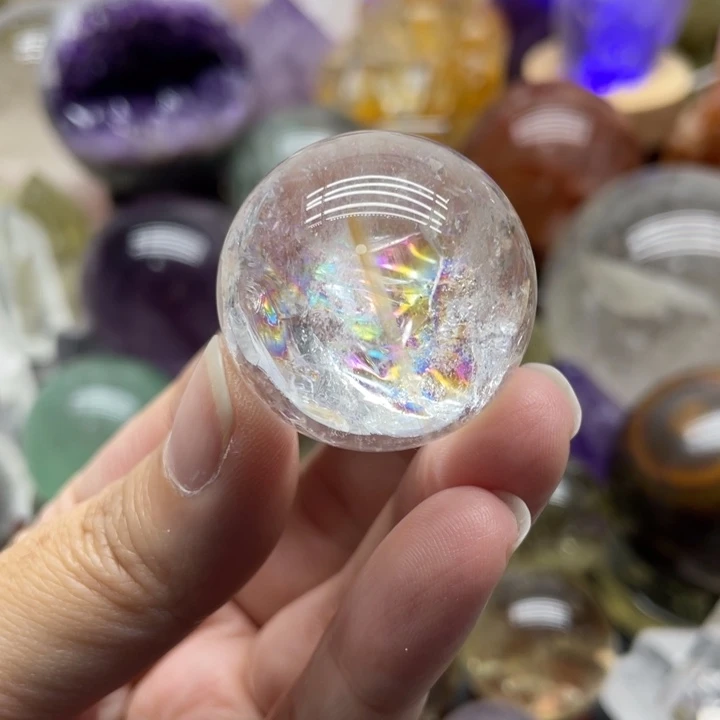 未镶嵌水晶珠宝半成品12号爆彩兔毛发30mm