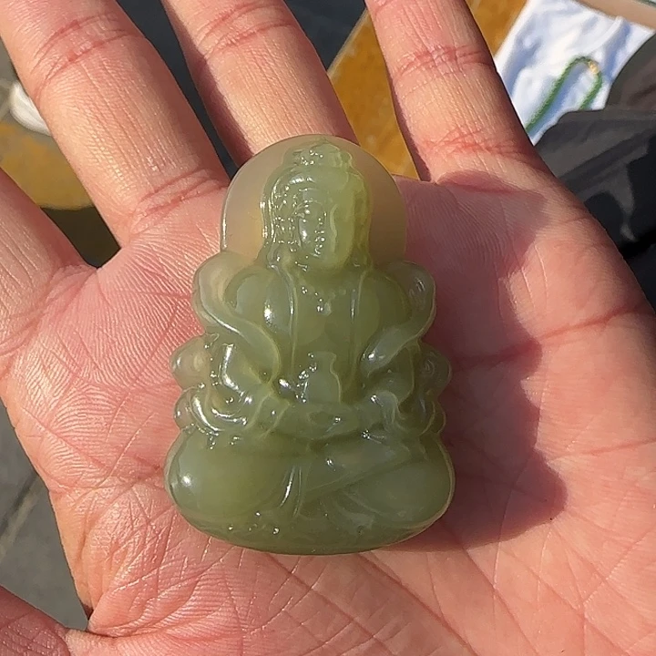 和田玉颈饰未镶嵌卡5厘米