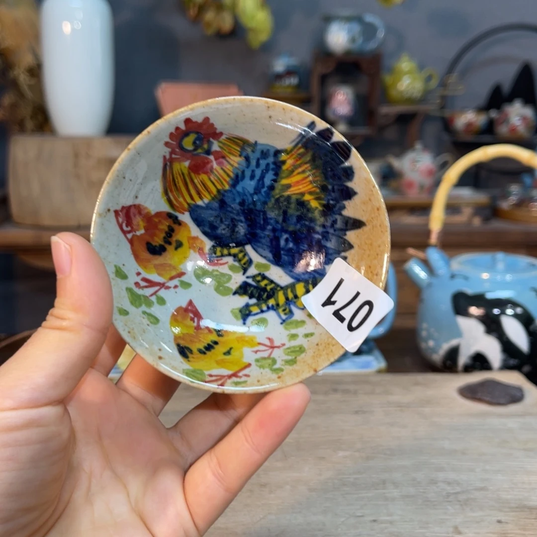 壶素浅陶瓷手工手绘