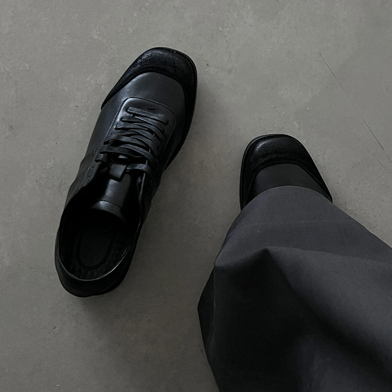 cleanfit极简德训鞋男女同款德比鞋高级拳击训练鞋黑色通勤潮款