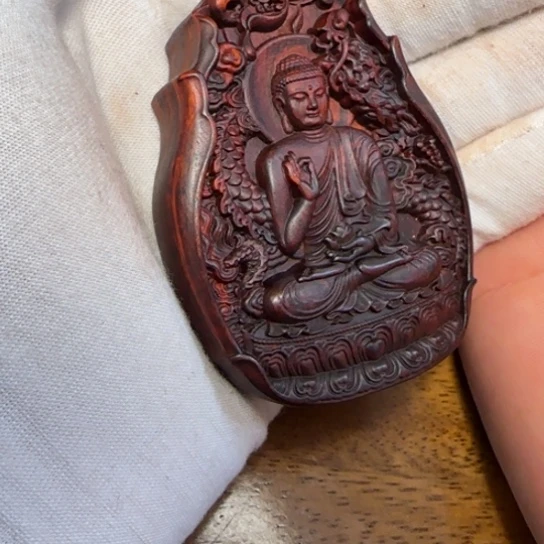 檀香紫檀（小叶紫檀）诚****室全陈化老料把件串摆件