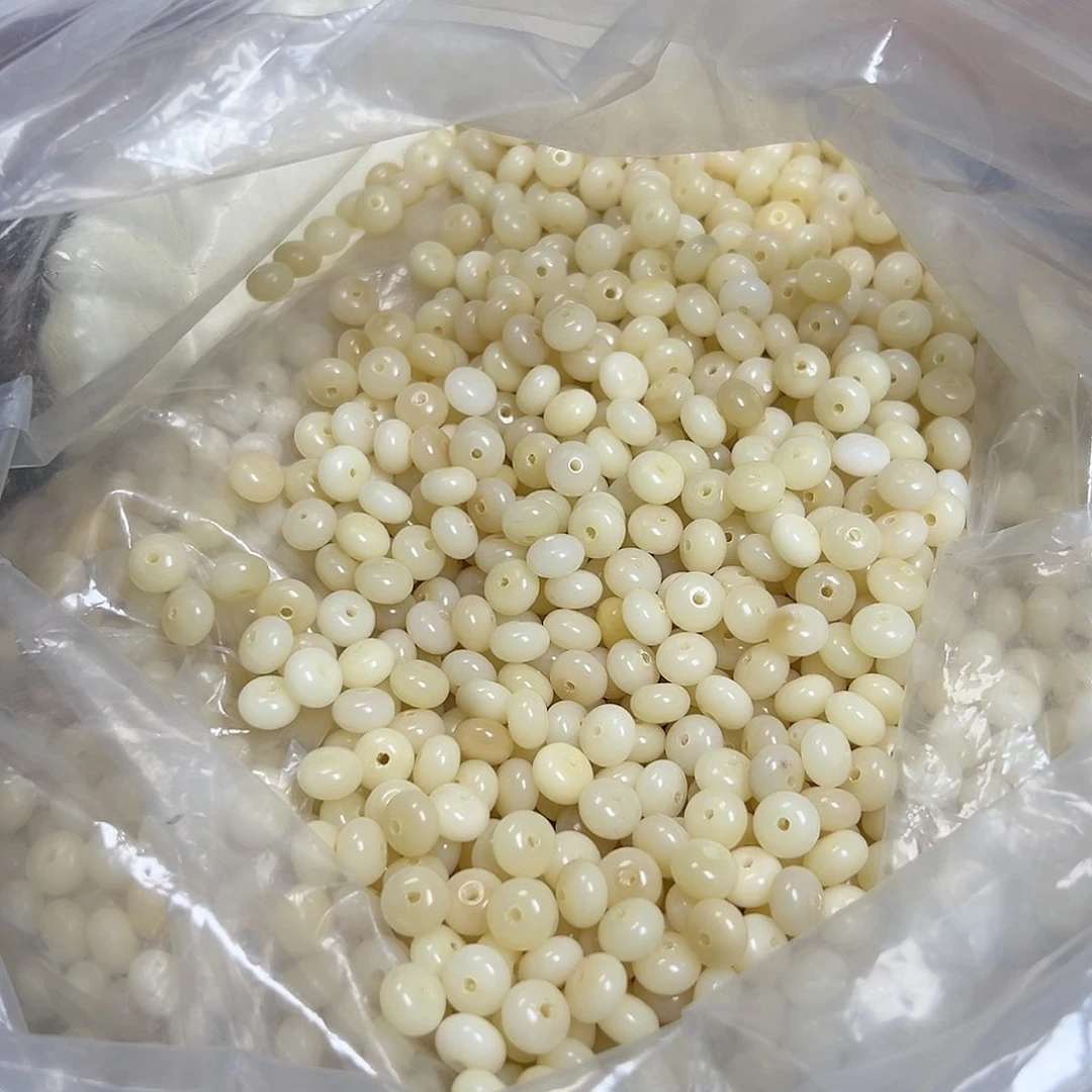 菩提根/象牙果吊坠卡9奶黄算盘瑕疵200颗