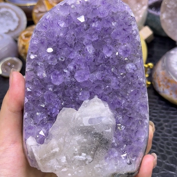 未镶嵌发饰水晶奇石紫晶簇