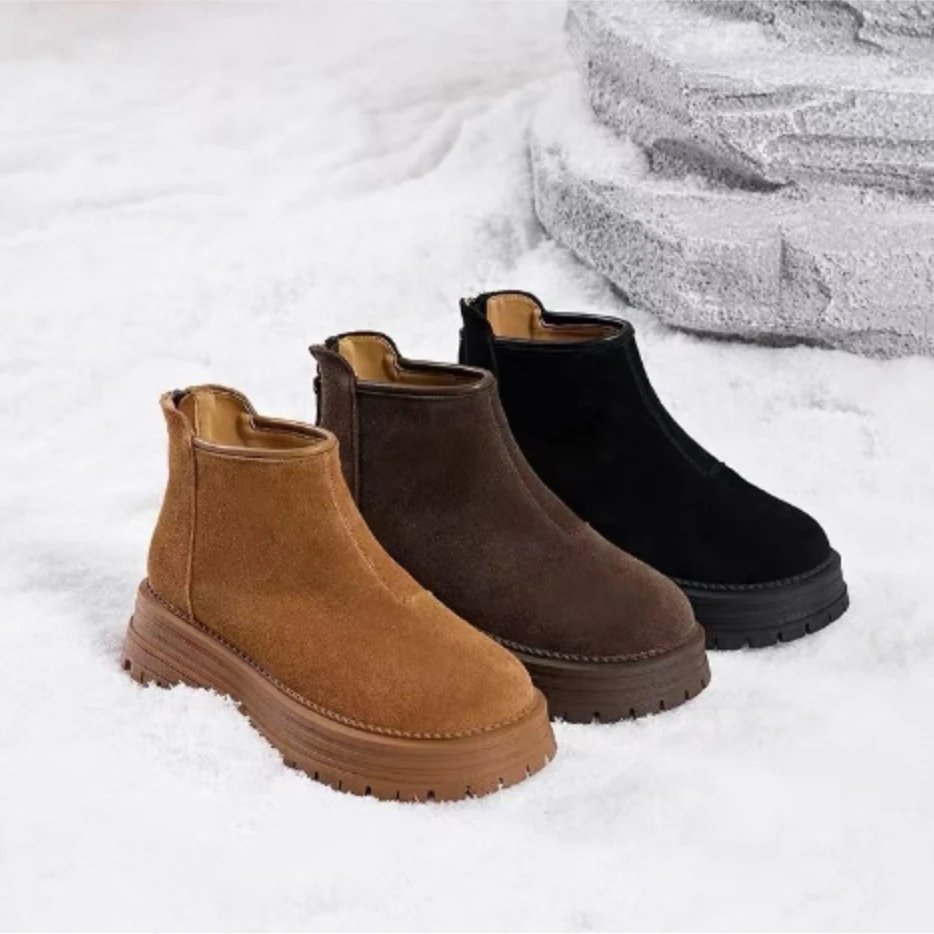 （现货）爆款时尚百搭加绒冬季勃肯靴888圆头