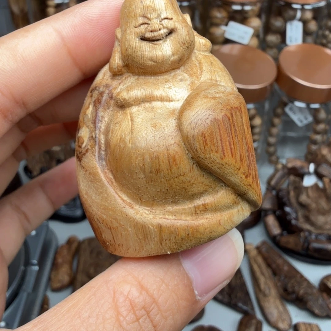 沉香碎屑沉香惠安弥勒佛 12.3 克