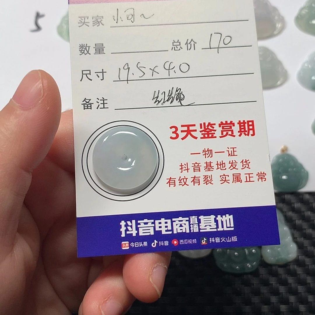 【闪购商品】翡翠颈饰未镶嵌小****)平安扣