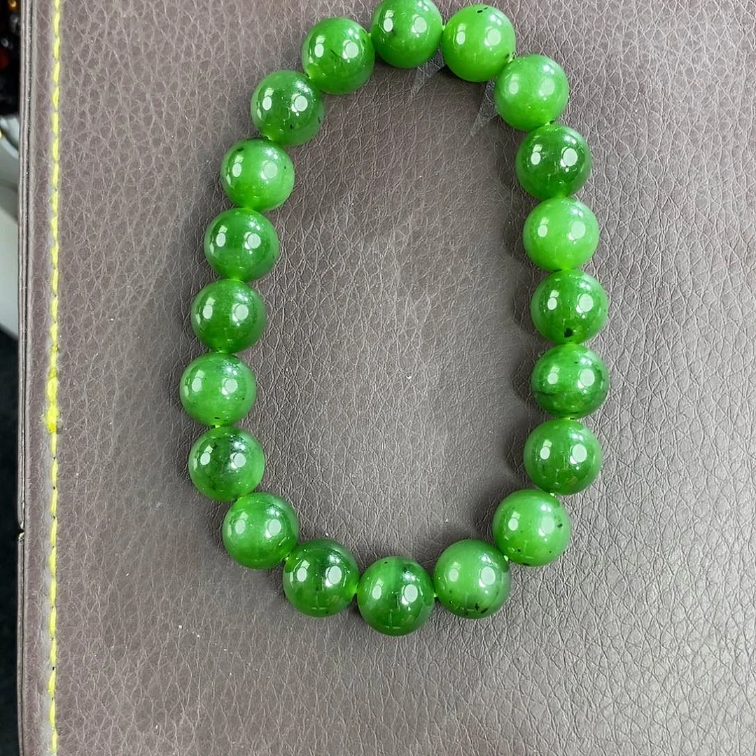 和田玉（碧玉）未镶嵌手链红皮