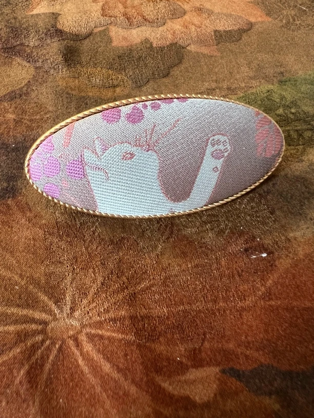 名家宋锦椭圆大弹簧夹