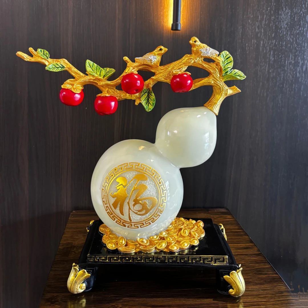 葫芦摆件客厅玄关装饰品创意酒柜办公桌面工艺品