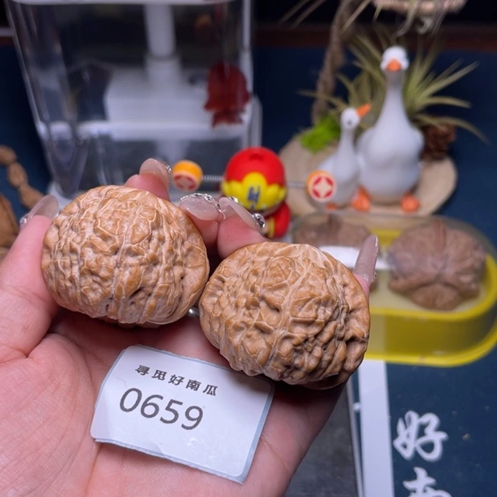 皮***面把件文玩核桃南瓜墩45-0659