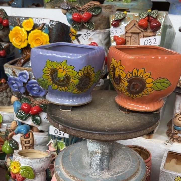 紫砂花盆粗陶材质多肉花盆