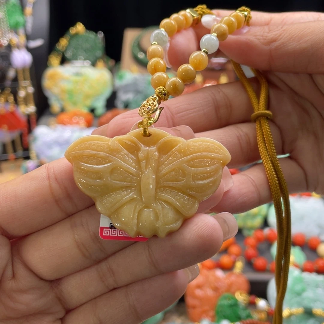 翡翠颈饰未镶嵌代编织